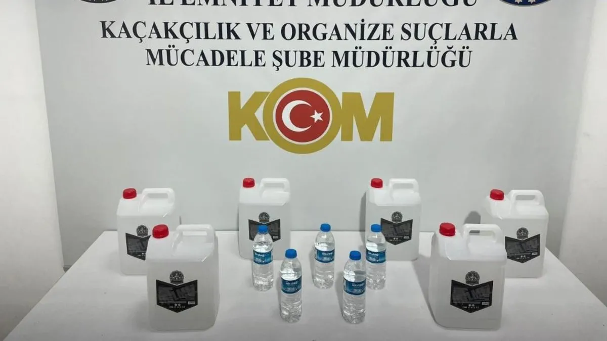 Samsun’da etil alkol ve sahte içki ele geçirildi